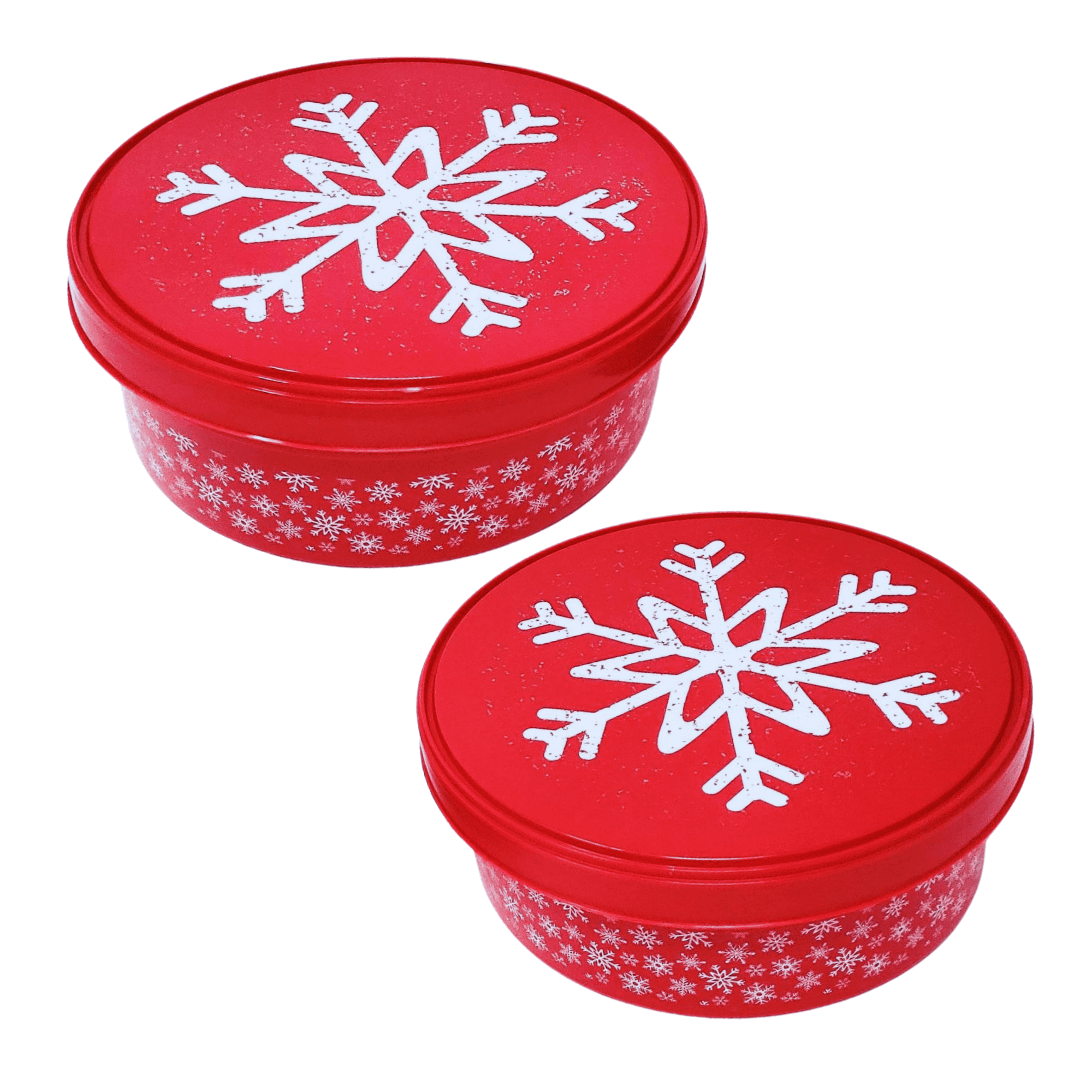 Christmas-Themed Holiday Plastic Cookie Storage Buckets with Lids, (2-Ct  Pack) - (Varied) Printed Design Snacks Homemade Sweets Jar Baked Goodies