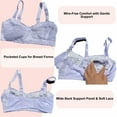 thumbnail image 2 of BIMEI Women’s Pocketed Mastectomy Bra with Lace | Sheer Pocket Bra for Breast Forms | Post-Surgery Prosthesis Bra | Wire-Free Support, Silicone Breast Form Holder,White,34E, 2 of 3