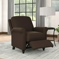 thumbnail image 7 of Homesvale Lincoln Push Back Recliner Chair, Brown Linen-like Fabric, 7 of 7
