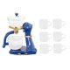 thumbnail image 3 of Juego de té con tetera magnética de vidrio Kungfu para el Año Nuevo de la casa de té azul, 3 of 9