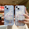 thumbnail image 2 of Cinnamoroll Sanrio-funda de teléfono con soporte de arena movediza para Iphone 15, 11, 12, 13, 14 Pro Max, Mini, X, Xs, Xr, 7, 8 Plus, SE, cubierta a prueba de golpes, 2 of 4