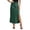 Dark Green, variant on ZHOGXU Elegant Midi Skirts For Womens Solid Color High Waist Straight With Slit Party Club Wear