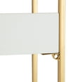 thumbnail image 4 of Kate and Laurel Hylton Modern Glam 3-Tier Floating Wall Shelf, 18 x 7 x 28, White and Gold, Charming Tiered Shelving with Three Levels for Display and Storage, 4 of 7