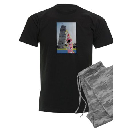 

CafePress - Power Rangers Pink Ranger At The Le - Men s Dark Pajamas