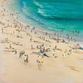 thumbnail image 3 of Atelier B Art Studio 15x15 Black Modern Framed Museum Art Print Titled - Summer Crowds at the Beach, 3 of 5