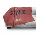 thumbnail image 3 of Saying Soft Flannel Fleece Throw Blanket, Success is a State of Mind in Retro Style Theme Words Classic Print, Cozy Plush for Indoor and Outdoor Use, 50" x 60", Red Charcoal, by Ambesonne, 3 of 6