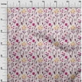 thumbnail image 3 of oneOone Viscose Chiffon Fuschia Pink Fabric Floral Quilting Supplies Print Sewing Fabric By The Yard 42 Inch Wide, 3 of 4