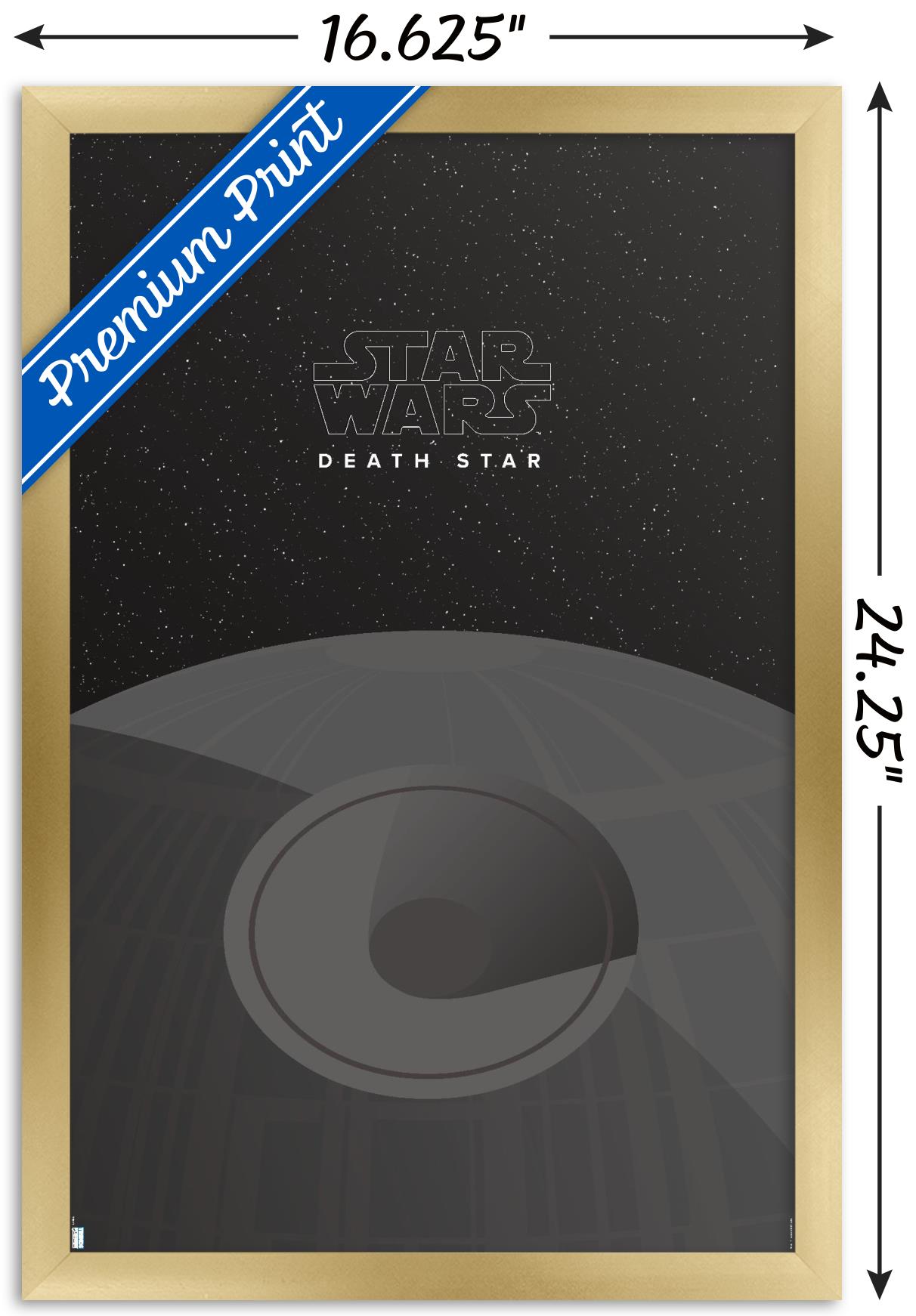 Star Wars: Saga - S. Preston Minimalist Death Star Wall Poster, 14.725" x 22.375", Framed - image 3 of 5
