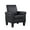 Black, variant on Lohoms Modern PU Faux Leather Accent Armchair Accent Arm Club Chair, Black