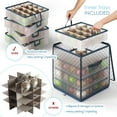 thumbnail image 2 of Hearth & Harbor Pack of 2 Small Christmas Ornament Storage Box - Fits up to 64 Holiday Ornaments, 2 of 6