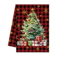 thumbnail image 2 of Aooww Christmas Kitchen Towels Merry Christmas Hand Towels Tree Gnome Truck Dish Cloths Absorbent Xmas Tea Dishcloths for Home Bathroom Xmas Kitchen Decor(D), 2 of 6