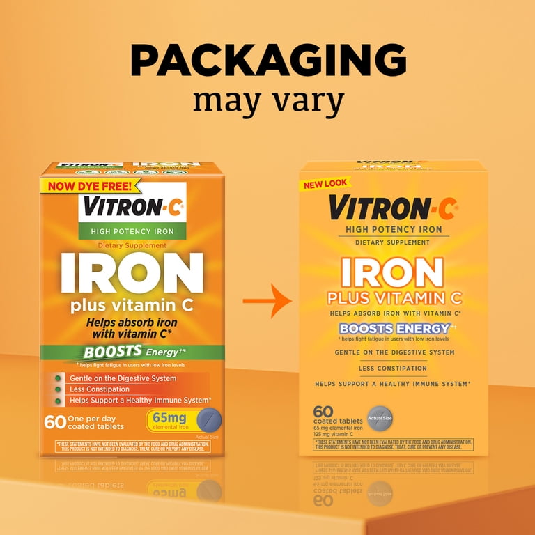 Vitron-C Iron Supplement with Vitamin C, 60 Count photo 2