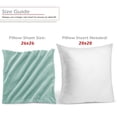 thumbnail image 3 of Nestl Velvet Throw Pillow Covers Solid Square Soft Decorative Pillow Cover for Sofa, 24" x 24", Mint, Pack of 4, 3 of 8