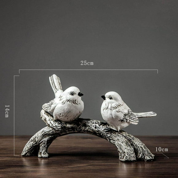 Maoww Creative Indoor Garden Simulation Resin Bird Home Decor Ornaments Size A