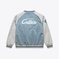 thumbnail image 2 of Men's Mitchell & Ness  Blue/Silver Boston Celtics Thunderstorm Lightweight Satin Full-Snap Jacket, 2 of 7