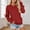 Red, variant on Ayolanni Womens Casual V Neck Sweatshirt Solid Long Sleeve Cute Sweatshirt Pullover Travel Lightweight Tops Army Green L