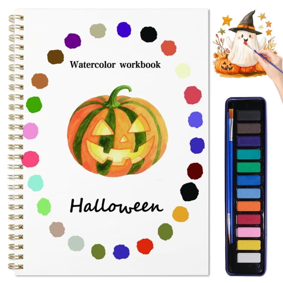 Kit de pintura en acuarela DPWCVM con cuaderno de trabajo y libro para colorear