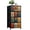 Color 2, variant on Mexican Dresser for Bedroom with 4 Storage Drawers Vibrant Floral Bright Colors Black Dressers Chest of Drawers Steel Framed Fabric Closet Organizers for Dorm Entryway