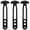 Black, variant on 3pcs Adjustable Ladder Latch with Rubber Strap - Secure Mounting Retaining Band for Boat, Yacht Boarding, Dock & Marine Hardware