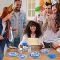 thumbnail image 7 of 144 Pieces Frozen Party Supplies, Snowflake Tableware Sets Including Disposable Paper Plates Napkins Cups Forks Serves 24 for Winter Christmas Holiday Wonderland Birthday Party Decorations, 7 of 7