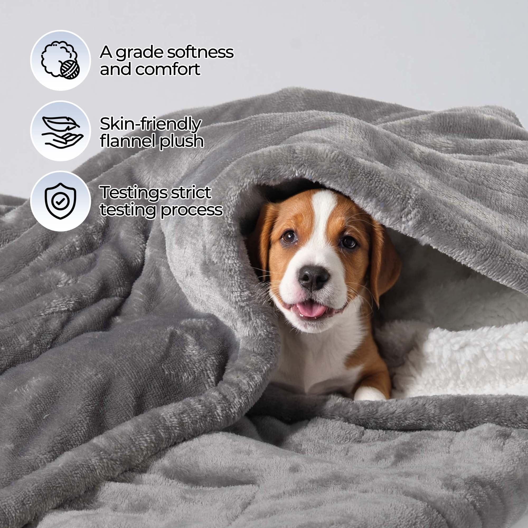 Naipo 50" x 60" Electric Heated Blanket Throw Upgraded Heating Wire with 4 Hour Auto Off and 6 Heat Levels Machine Washable