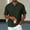 Army Green, variant on Mens Short Sleeve Quarter Zip Shirts Casual Stylish Wrinkle-Free Untuckit Collared Shirt
