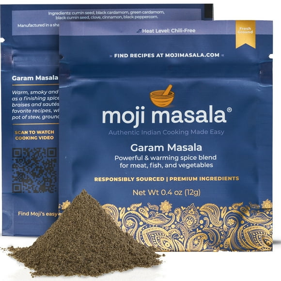 moji masala Kashmiri Garam Masala Spice Blend - 0.4 oz I Authentic Indian Spices, Quick & Easy Seasoning for Cooking