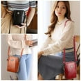 thumbnail image 3 of SQDWYGG All-match Vertical Cellphone Bag, Crossbody Leather Shoulder Bags and Clutches, Women Crossbody Handbags Retro Messenger Bag,Black, 3 of 6