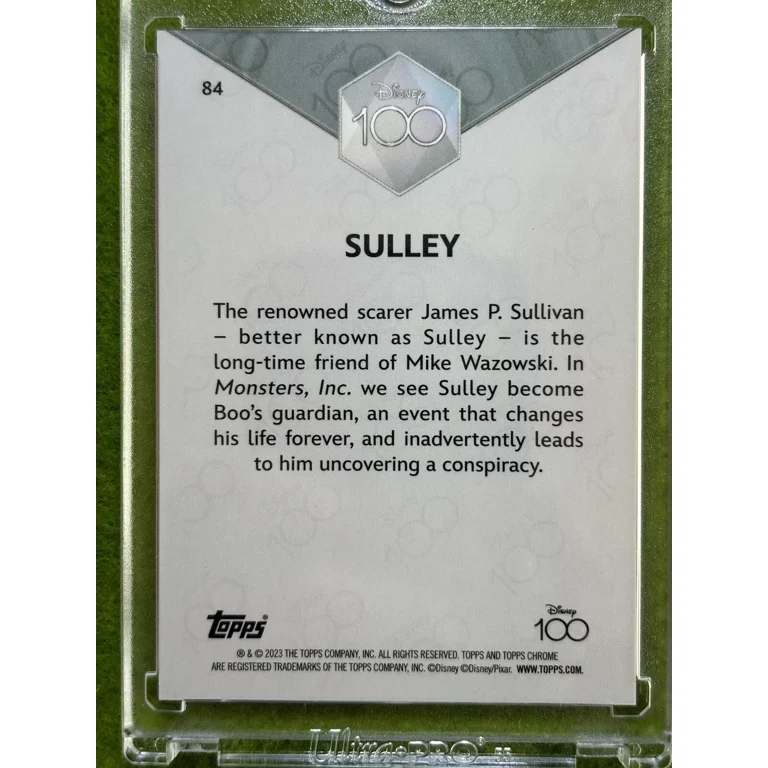 SULLEY Disney 100 PINK REFRACTOR #/399 SP MONSTERS INC 2023 Topps