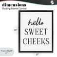 thumbnail image 4 of Stupell Industries Contemporary Sweet Cheeks Bathroom Humor Black Floating Frame Canvas Art, 17 x 21, by Lettered and Lined, 4 of 8