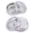 thumbnail image 3 of Foraineam 40 Pack 2 Ounce Round Tin Cans Metal Empty Tins Silver Aluminum Kitchen Office Travel Storage Containers with Clear Screw Top Lids, 3 of 4