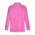thumbnail image 4 of Long Sleeve Shirts for Women Fall Winter Button Down Collared Velvet Dressy Casual Office Work Blouse Tops, 4 of 4