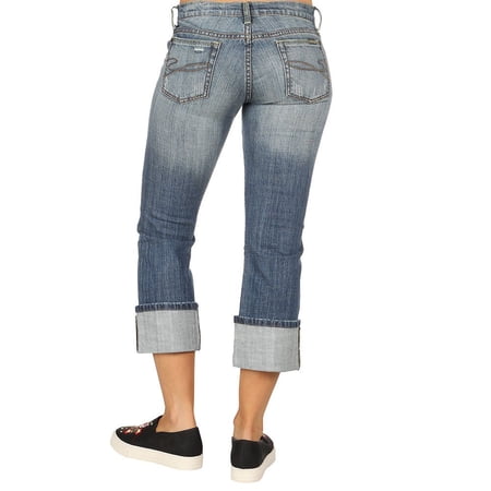 Stetson Apparel Womens Classic Fit Cropped Capri 12 Denim