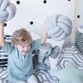 thumbnail image 2 of Monstrate Cojín con nudo de algodón y terciopelo para el hogar, almohada con diseño tejido para sala de estar y habitación de niños Juegos de cama azul, 2 of 6