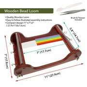 The Beadsmith Wooden Bead Loom, 11” x 7” x 3”, Includes Assembly Instructions, Use to Create Bracelets, Necklaces, Belts, and More
