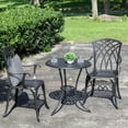 thumbnail image 3 of Nuu Garden 3 Piece Patio Bistro Sets Cast Aluminum Bistro Table Set , Black with Golden Powder, 3 of 10