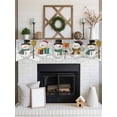 thumbnail image 3 of Grey Snowman Fireplace Mantle Scarf, Christmas Winter Snowflake Xmas Tree Mantel Cover Table Runner for Home Living Room Door Window, Indoor Outdoor Holiday Party Decor 17" x 90", 3 of 6