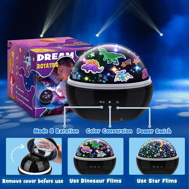 Star Projector Night Light for Kids,Dinosaurs Star Projector Light  Christmas Gifts for 3 4 5 6 7 8 Year Old Boys Girls,Dinosaurs Toys for 3-12  Year