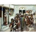 thumbnail image 2 of Tissot, James Jacques 14x12 White Modern Wood Framed Museum Art Print Titled - Moses Speaks to the People, 2 of 4