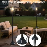 2 pack Outdoor Solar Post Lights, 40 Dusk to Dawn Solar Lamp Posts, Waterproof Floor Lamps for Yard, Garden, Patio, Warm White