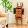 thumbnail image 2 of Costway Vintage Jewelry Armoire Cabinet Chest Big Storage Box Organizer with Drawers & Mirror, 2 of 10