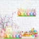 thumbnail image 5 of Huevos decorativos de Pascua con orejas de conejo, flores y letras | Adornos de Pascua de plástico para repisas y decoración del hogar | Artículos para fiestas, 5 of 6