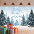 thumbnail image 3 of 15X10ft Winter Forest Baby Shower Backdrop, Baby It's Cold Outside Party Decorations Pine Tree Snowflakes Backdrop, Winter Photography Background Newborn Photo Booth Props Banner, 3 of 5