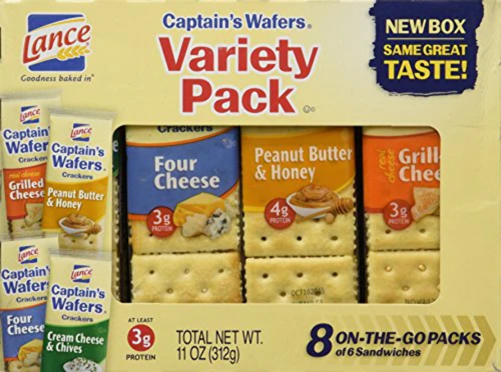 Lance Captain Wafers Original Flavor, Individual 2-Packs, 500 Packs Total, .23 Ounces Each