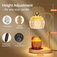 thumbnail image 2 of Candle Warmer, Candle Warmer Lamp with Timer & Dimmer Candle Warmer Height Adjustable for all Size Scented Candles, Candle Warmer with 2 * 50W Bulbs for Home Decor Mothers Day(Gold), 2 of 14