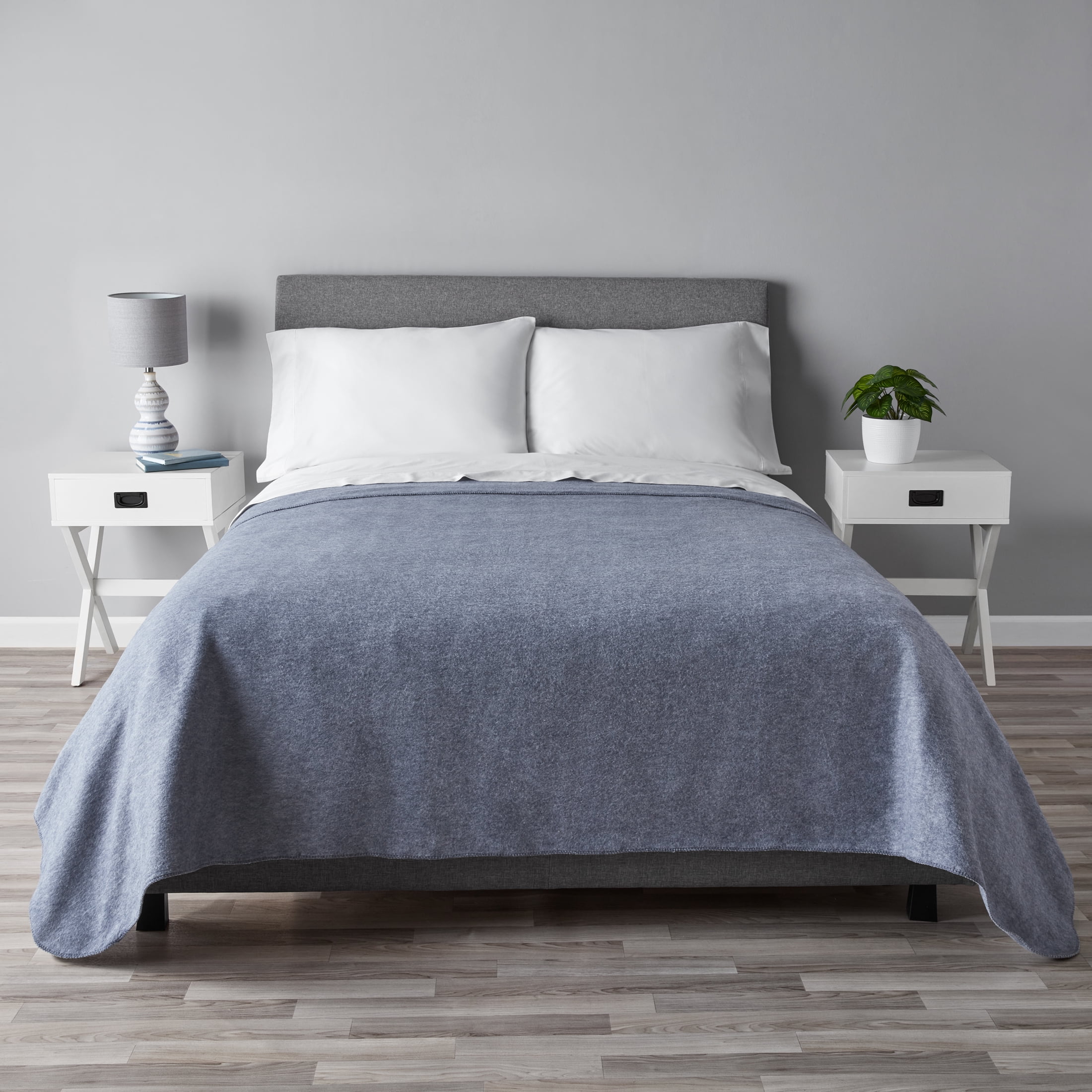 (2 pack) Mainstays Super Soft Fleece Blanket, Blue, Full/Queen