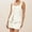 White, variant on Women's Summer Casual Square Neck Sleeveless Skirt Suit 2 Piece Outfit Work Business Vest Mini Set
