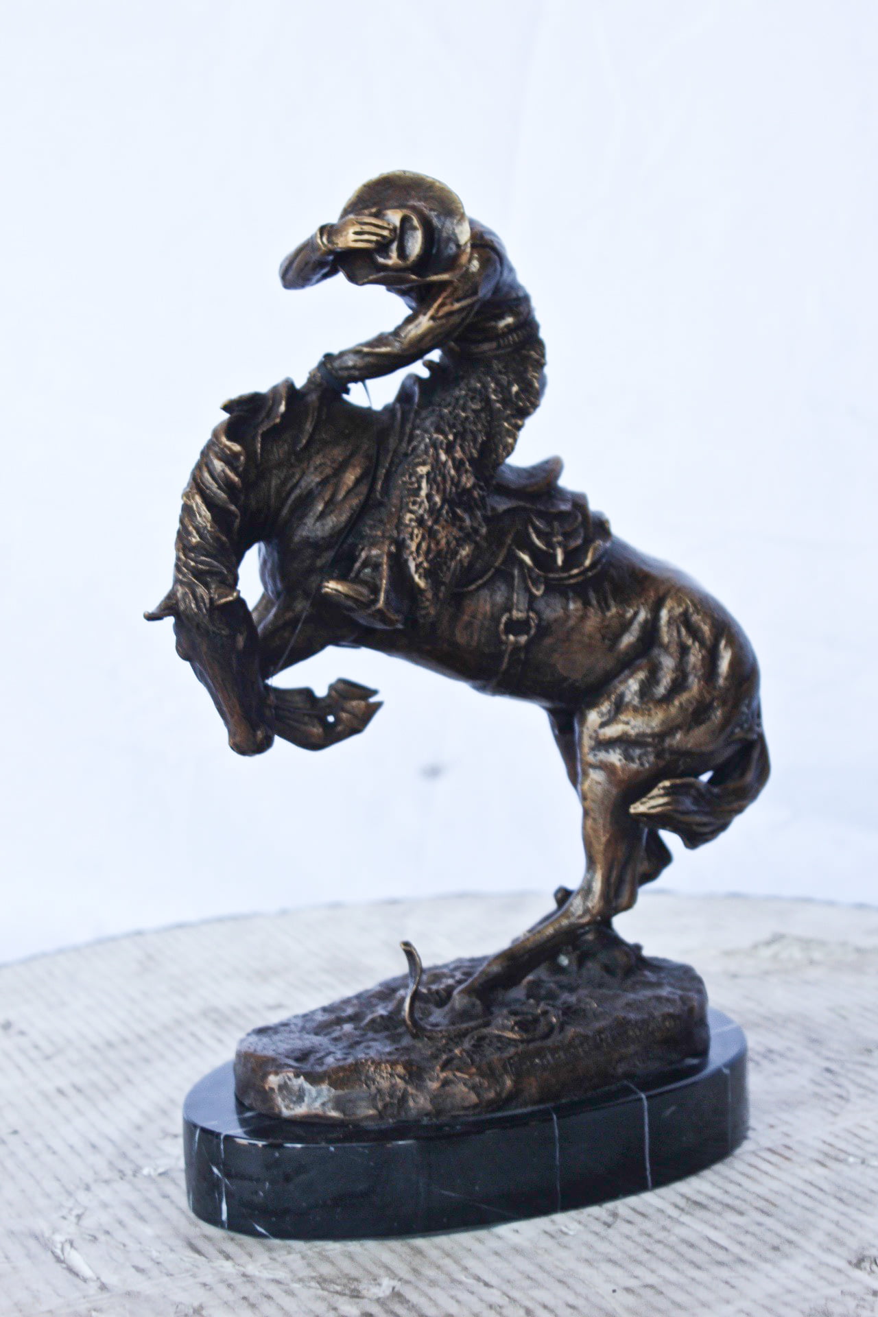 Rattlesnake Bronze Mini Sculpture by Frederic Remington by FR Bronze