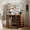 Brown, variant on Corner Makeup Vanity Desk with Lights & Power Outlet, Vanity Table and Stool with 5 Rotating Drawers, 3 Color Lighting, Brightness Adjustable, Dressing Table for Women Girls, Black