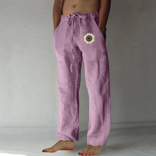 Pantalones largos para hombre, moda, estampados, casuales, cintura elástica con bolsillo, pantalones deportivos, pantalones de poliéster para hombre.